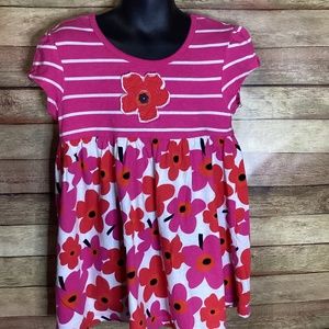 Little Girls Dress Short Sleeve Vintage Floral Size 6